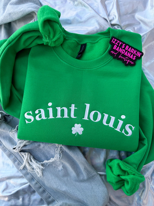 Saint Louis Shamrock Green Crewneck