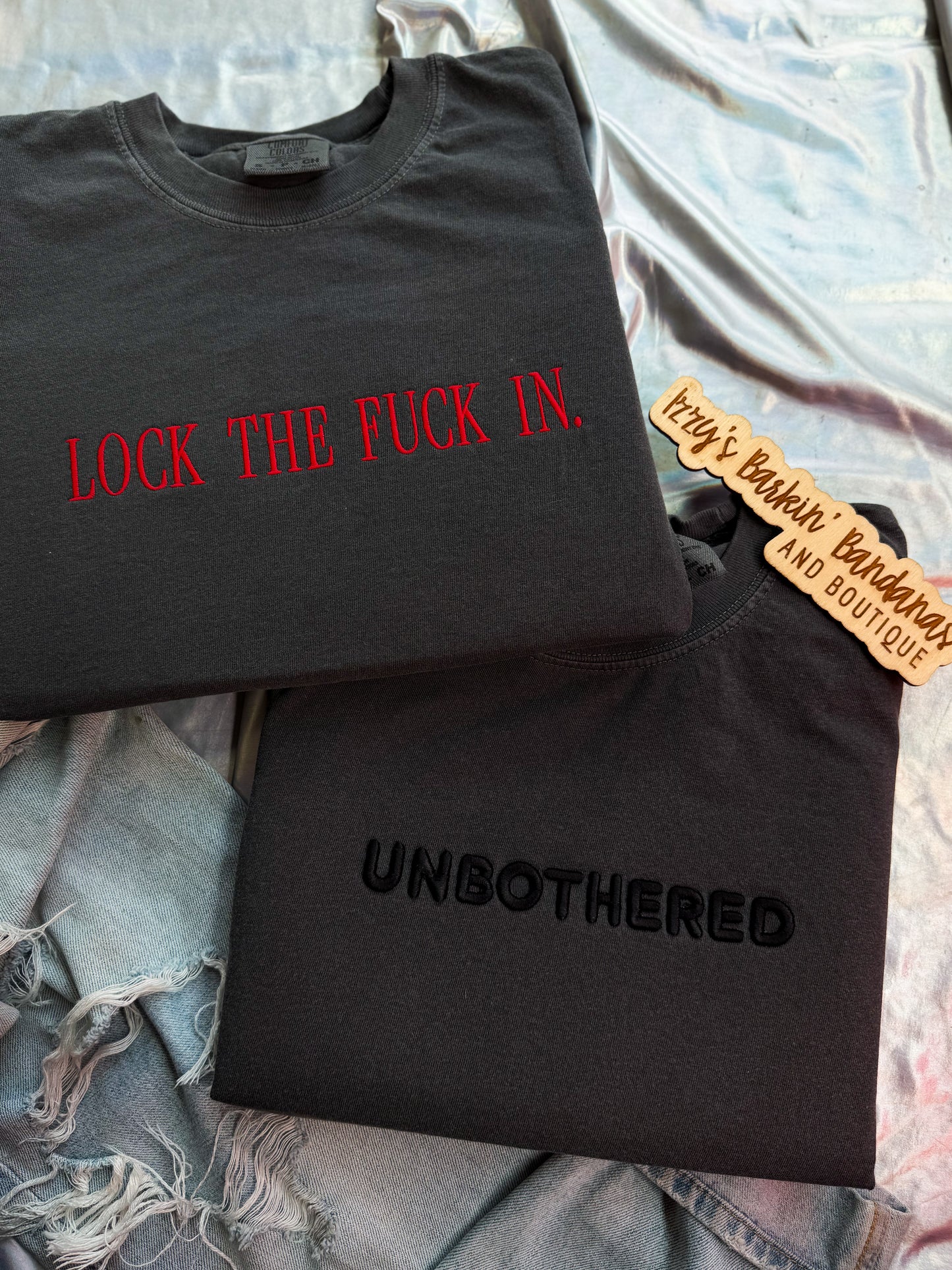 UNBOTHERED 3D Tee/Crewneck