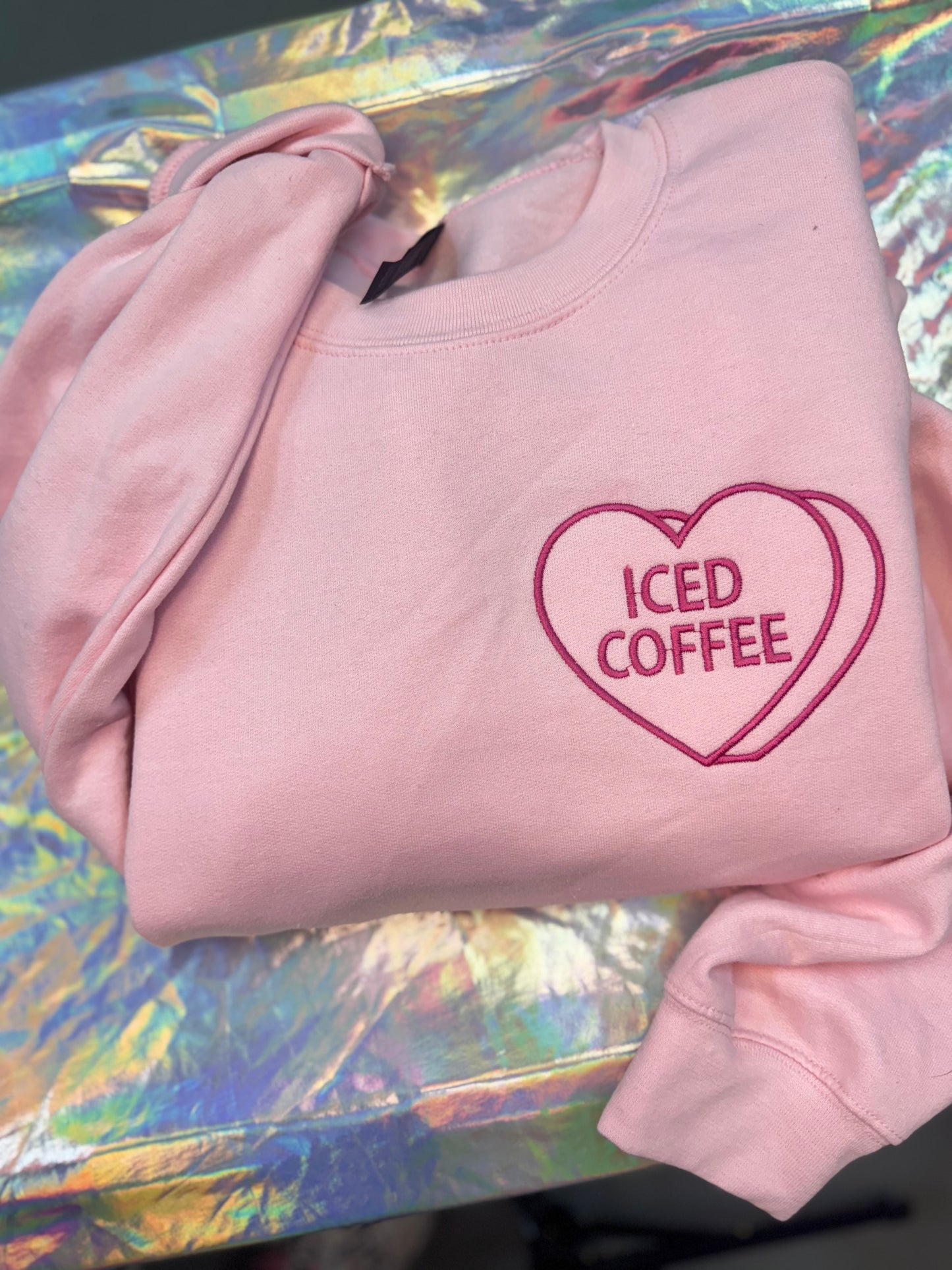 Candy Heart Iced Coffee Crewneck