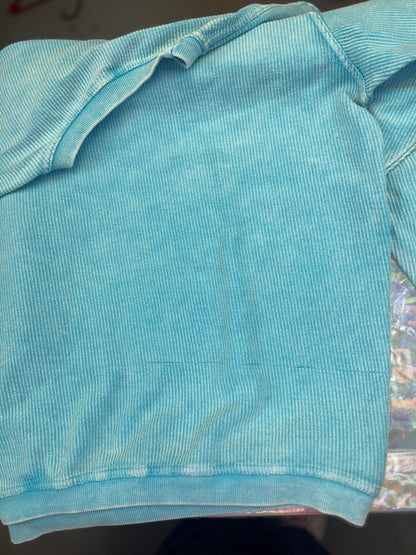 IMPERFECT: Light Blue Corded STL Hockey Crewneck