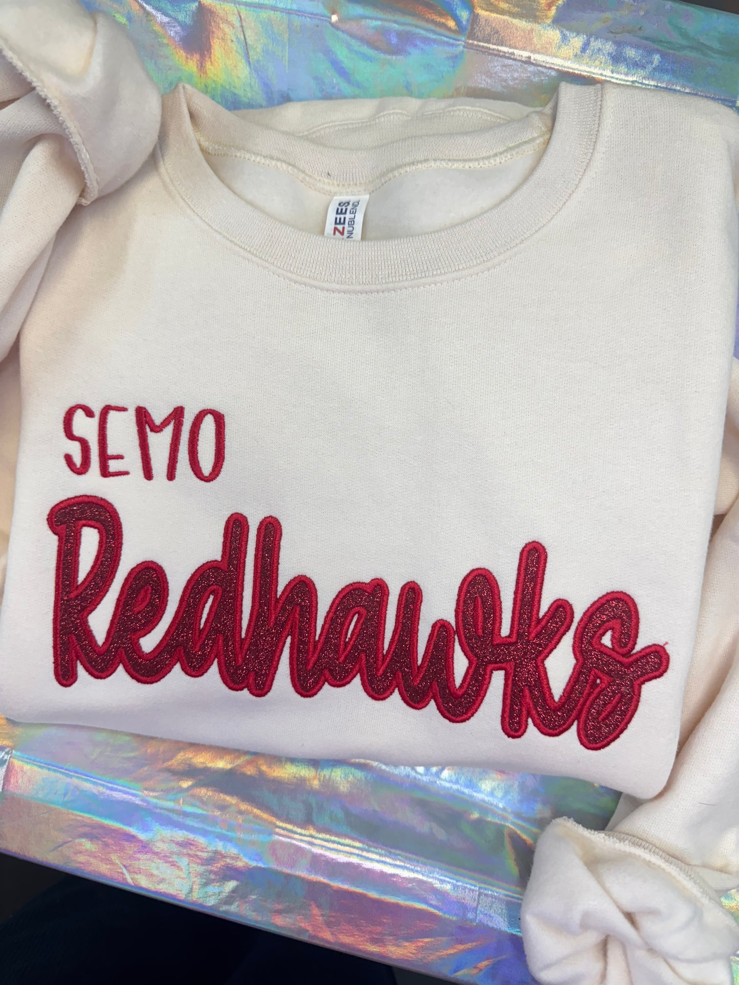 SEMO Redhawks Glitter Crewneck