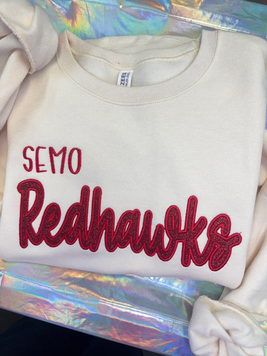 SEMO Redhawks Glitter Crewneck