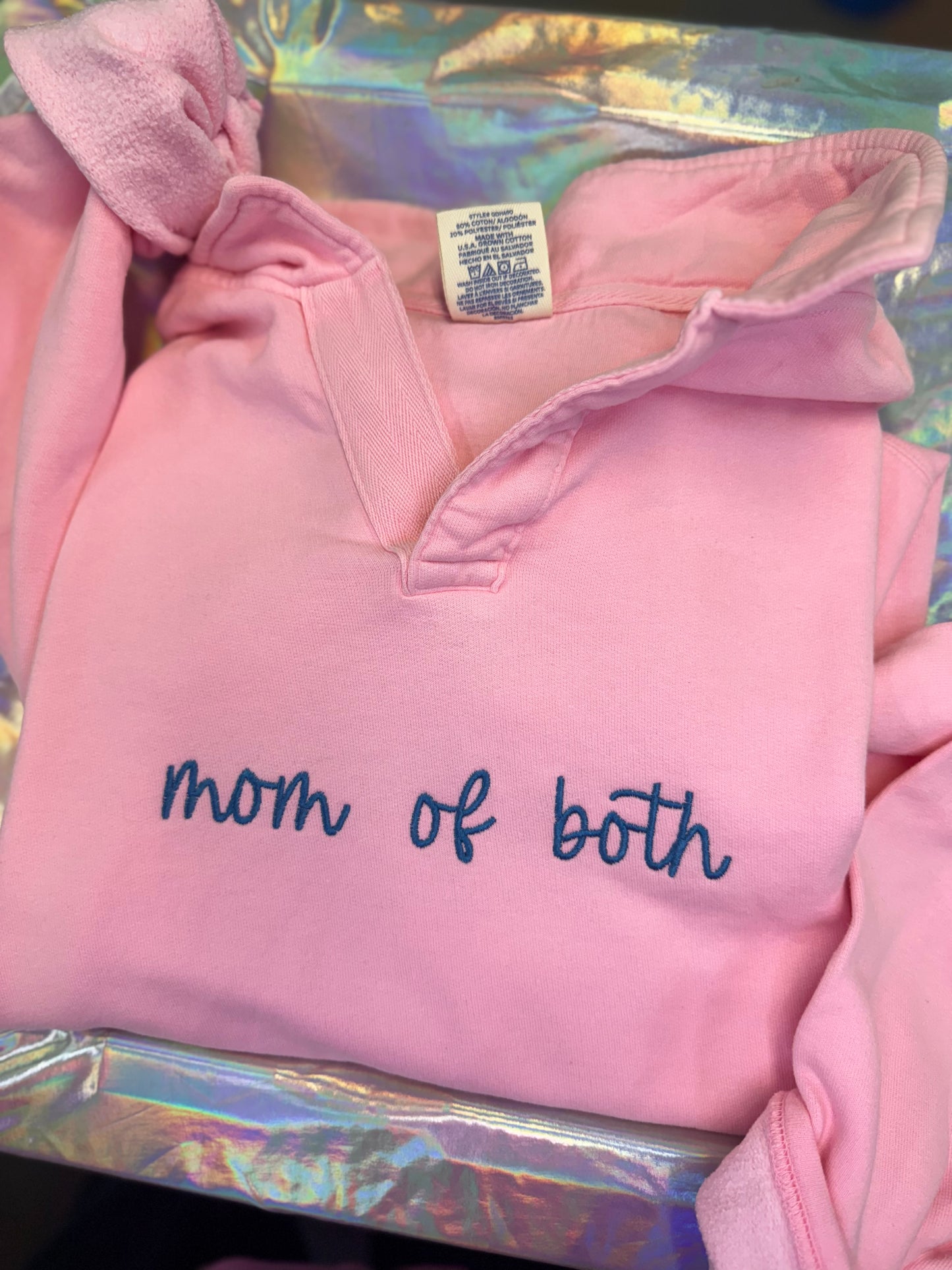 mom of both Collared Crewneck