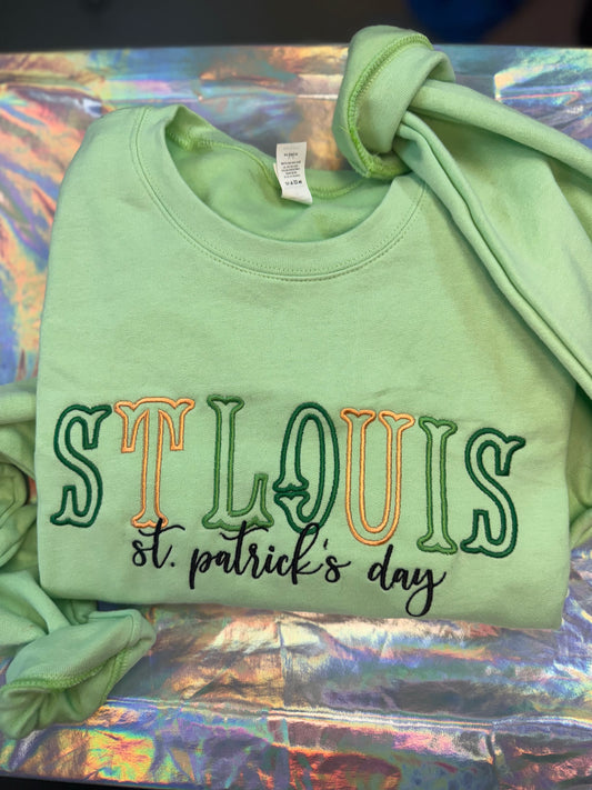 Light Green St. Louis St. Patrick's Day Crewneck