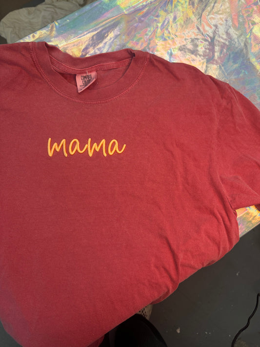 Mama 3D Embroidered Tee