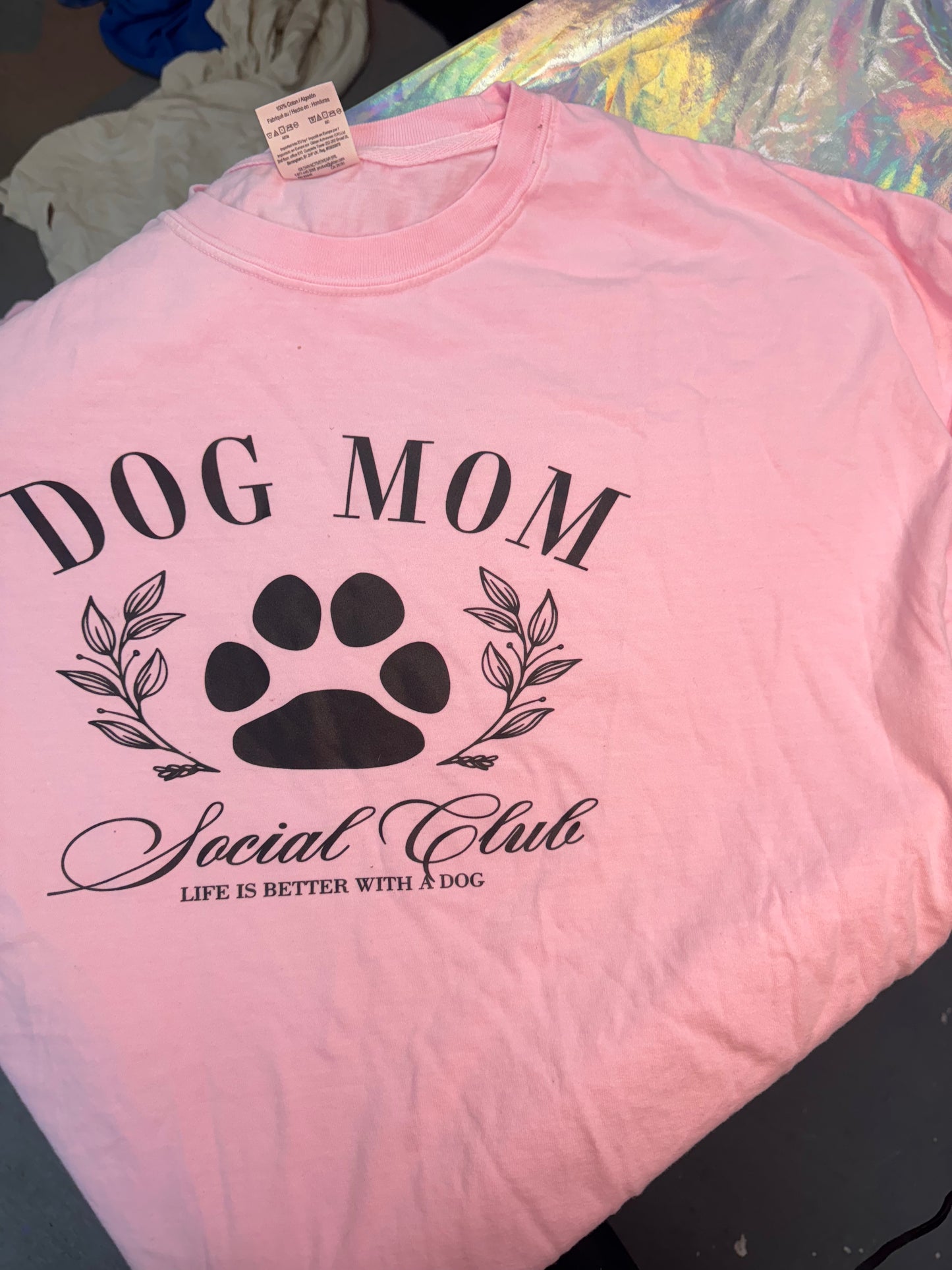 4XL Dog Mom Social Club Tee