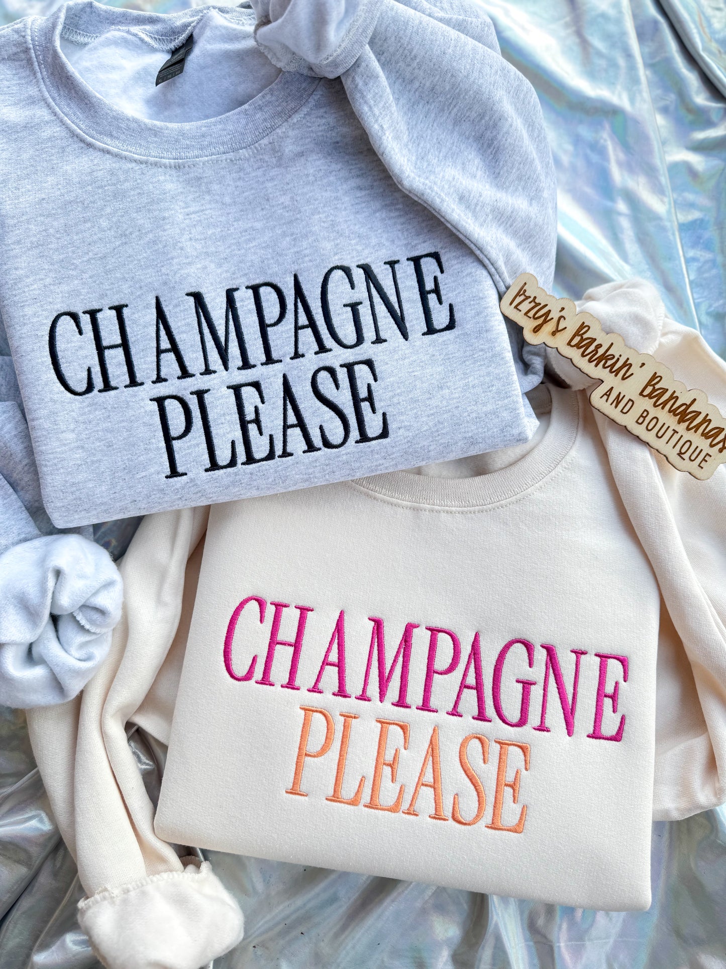 CHAMPAGNE PLEASE Crewneck