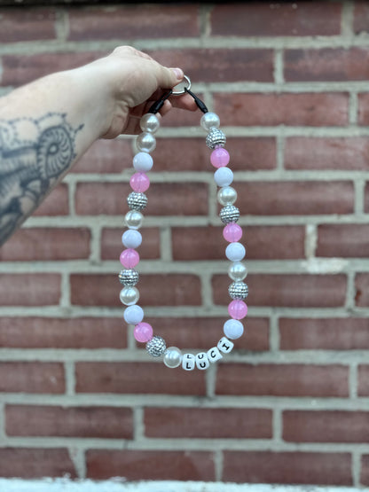 Pink Disco NYE Beaded Collar (With or W/O Name)