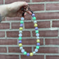 Pastel Mardi Gras Beaded Collar