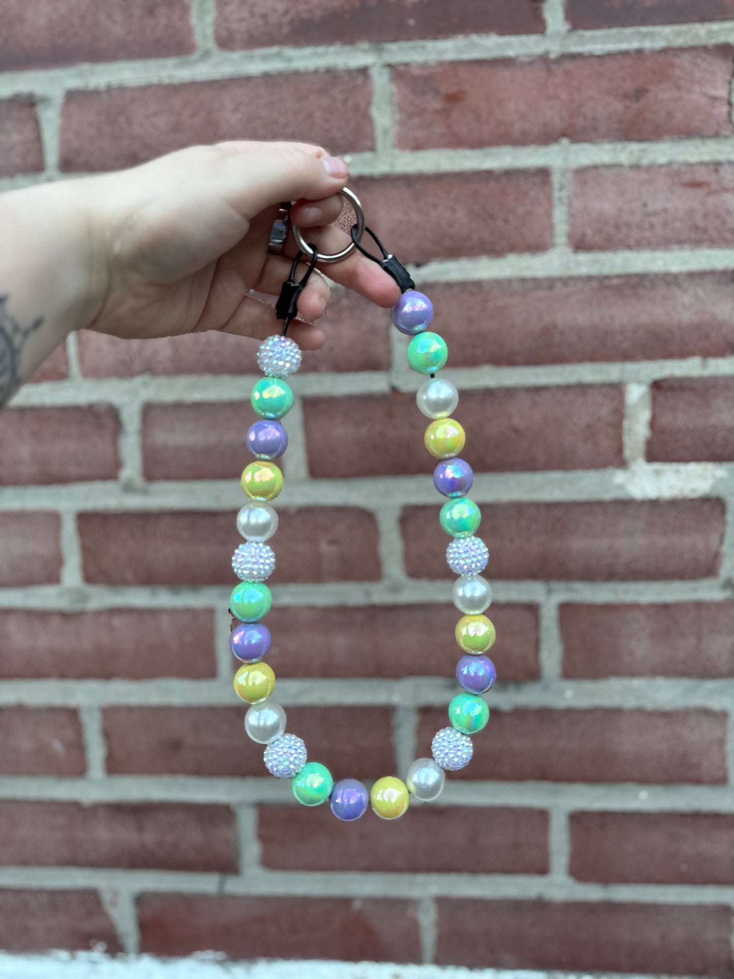 Pastel Mardi Gras Beaded Collar