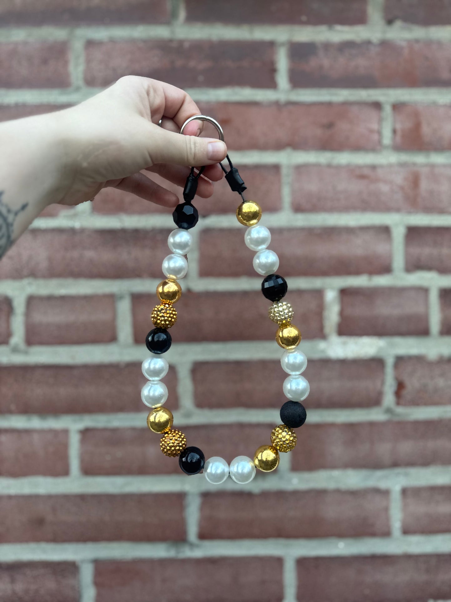 Gold and Pearl NYE Beaded Collar