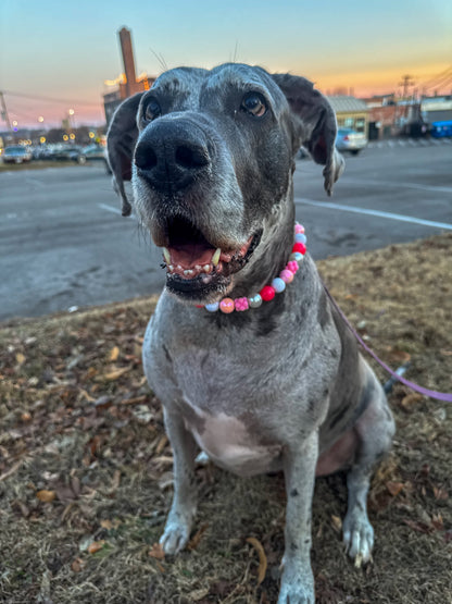 Bubble Pink NYE Beaded Collar