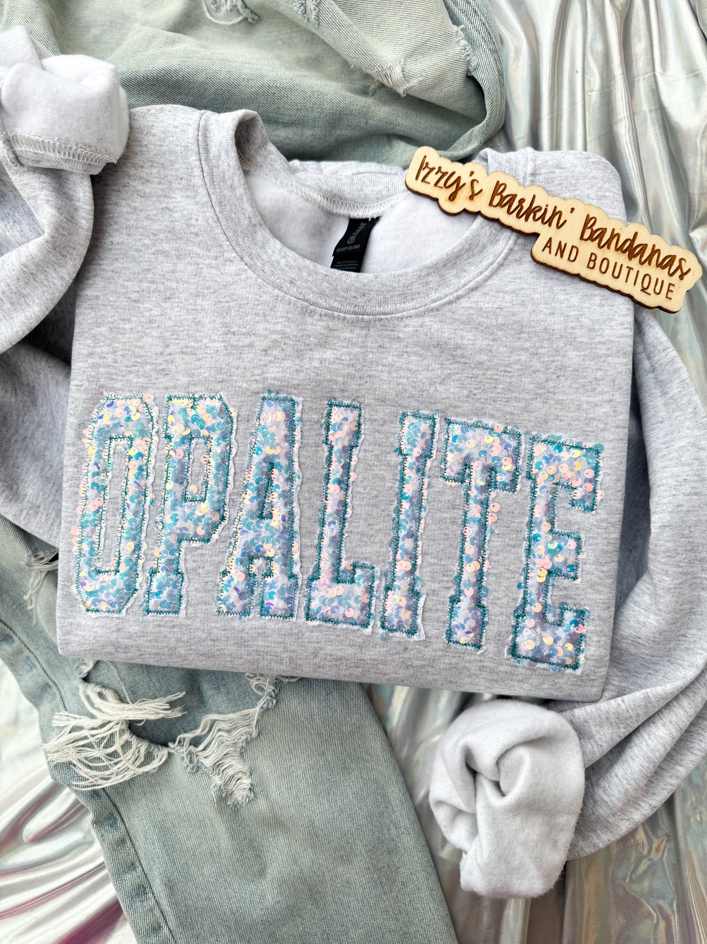 OPALITE Sequin Crewneck