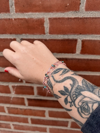 Wire Wrapped Crystal Dainty Bracelet