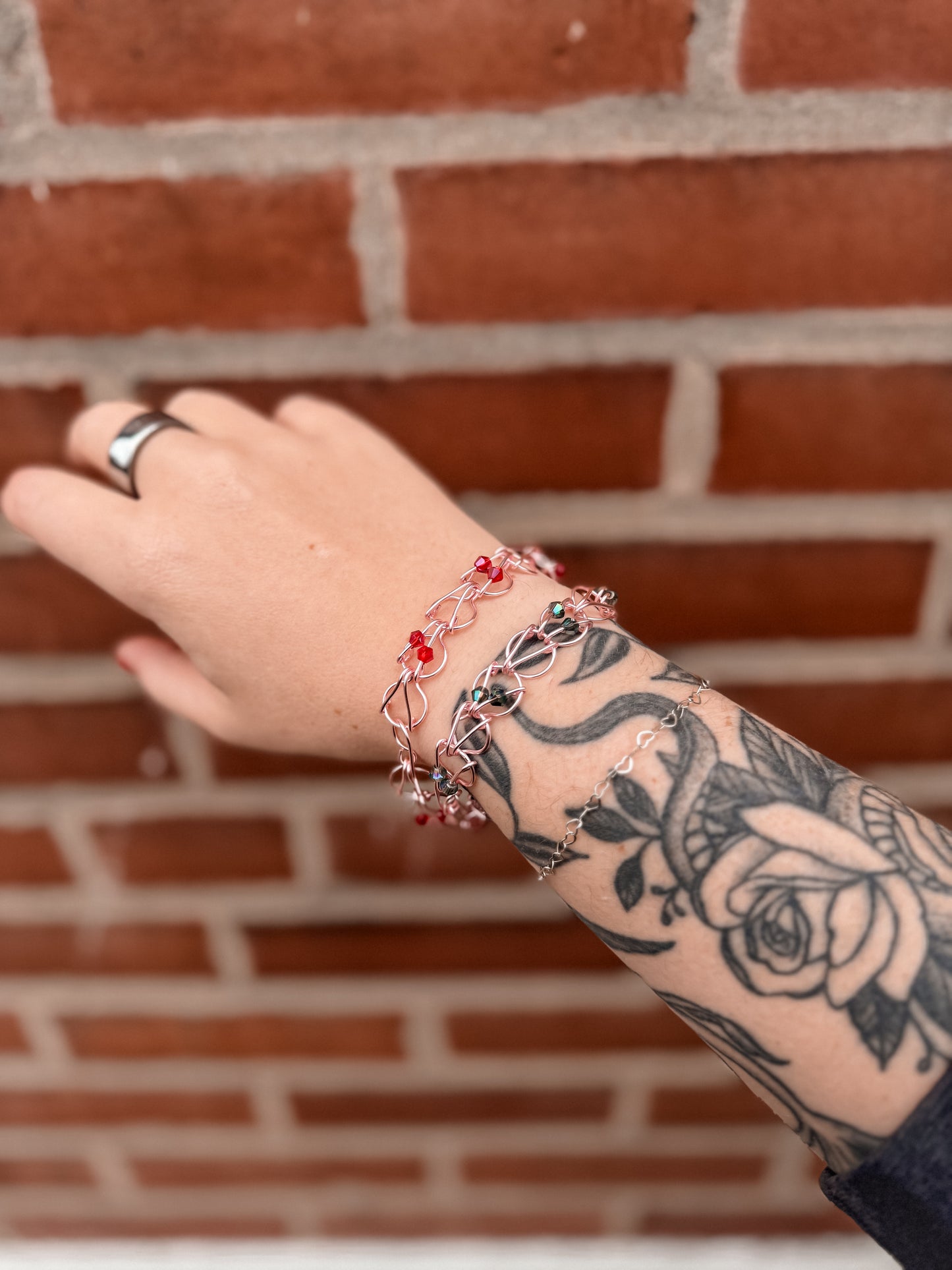 Wire Wrapped Crystal Dainty Bracelet