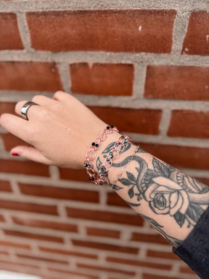 Wire Wrapped Crystal Dainty Bracelet