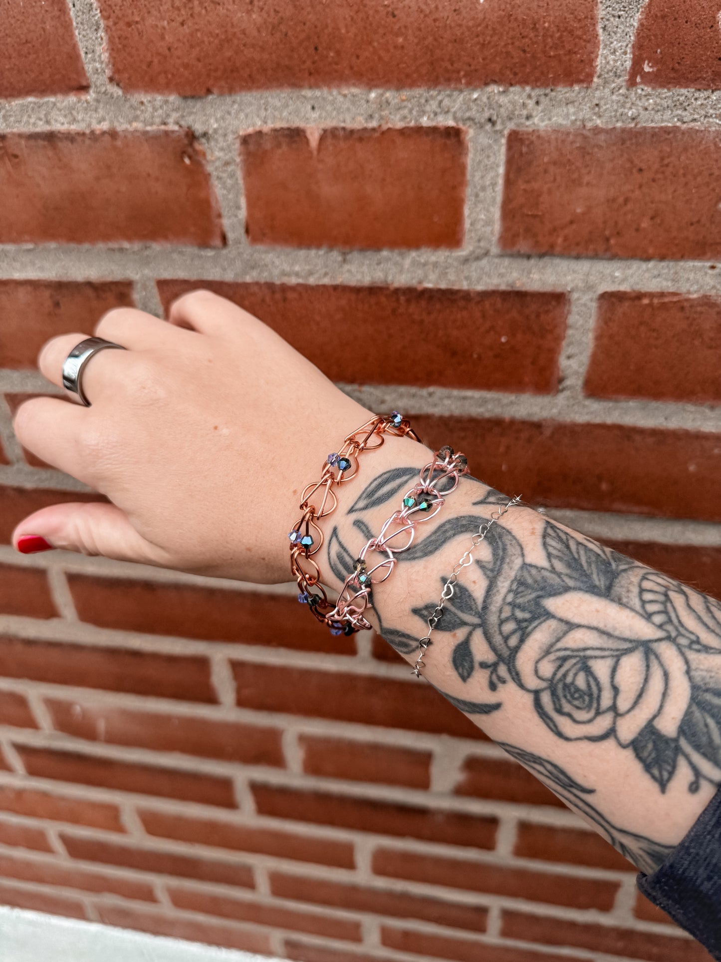 Wire Wrapped Crystal Dainty Bracelet