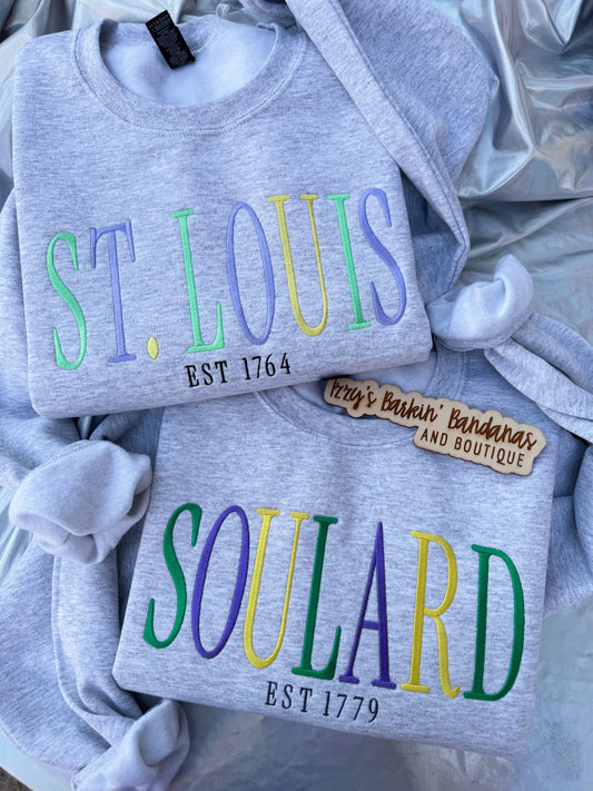 ST. LOUIS/SOULARD Large Font Crewneck