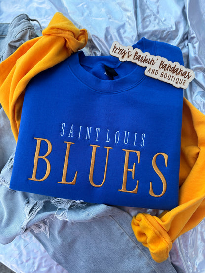 STL Hockey Colorblock Crewneck