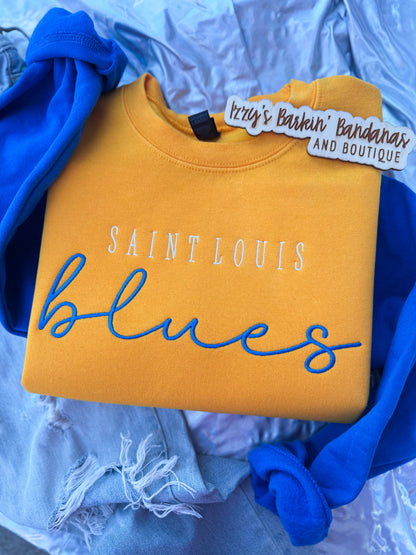 STL Hockey Colorblock Crewneck