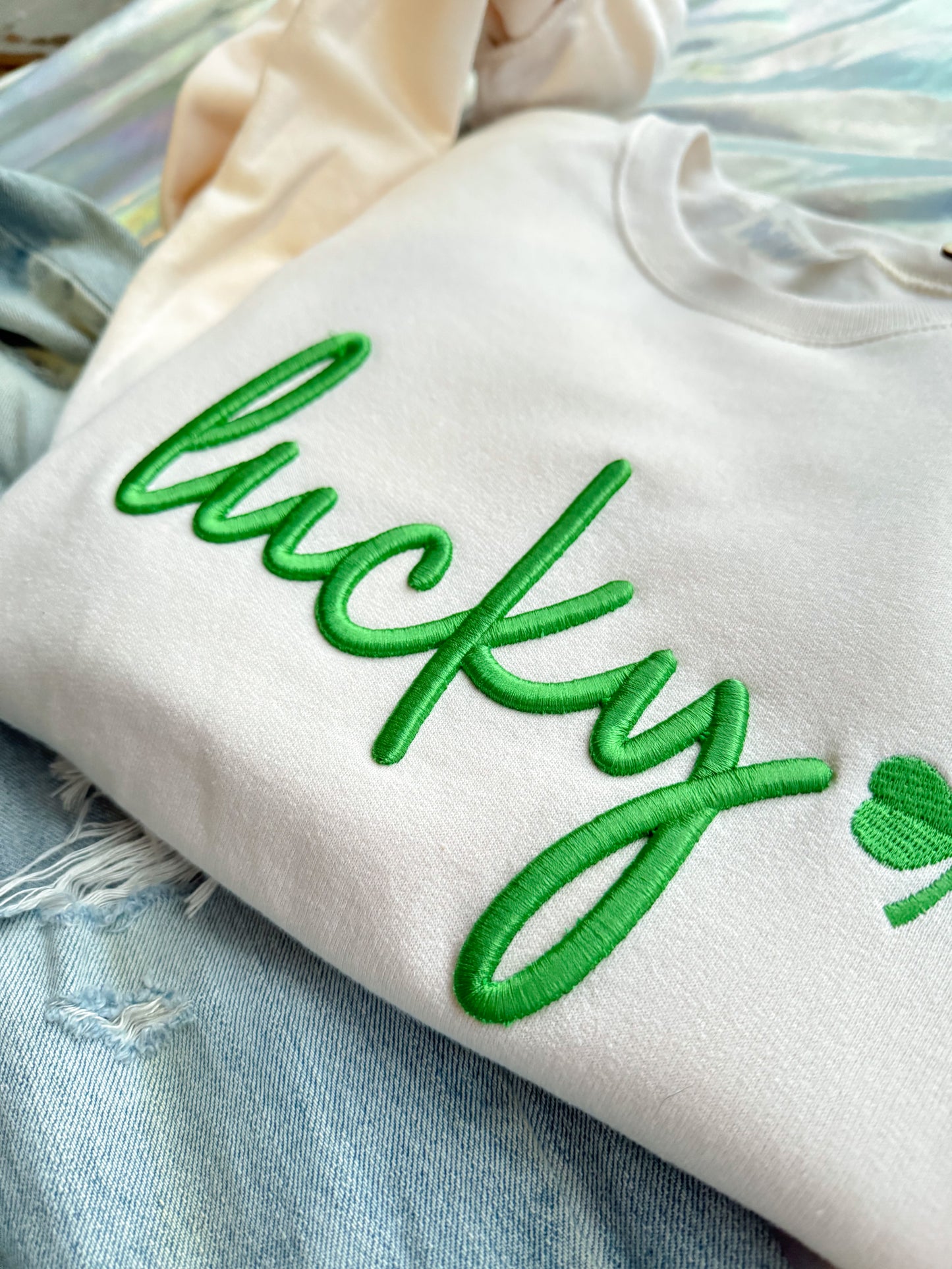 3D Puff Lucky Crewneck