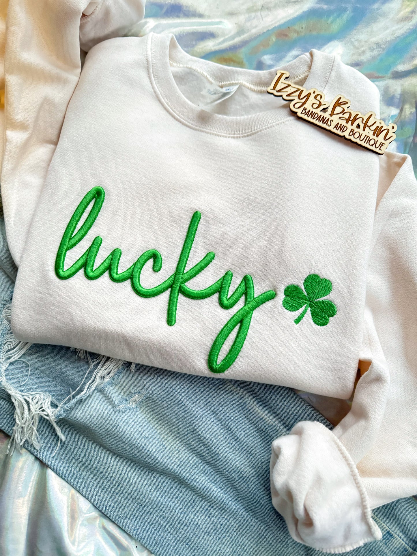 3D Puff Lucky Crewneck