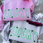 LUCKY with mini shamrocks Crewneck
