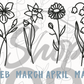 Birth Month Flower Tee