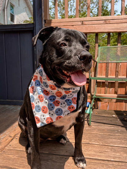 Red, White, Blue Smile Bandana