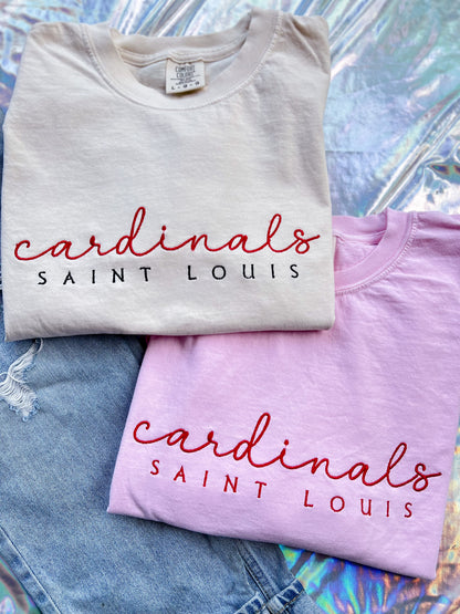 STL baseball Embroidered Tee