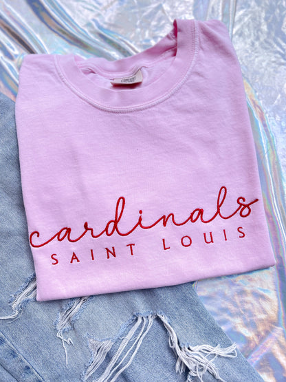 STL baseball Embroidered Tee