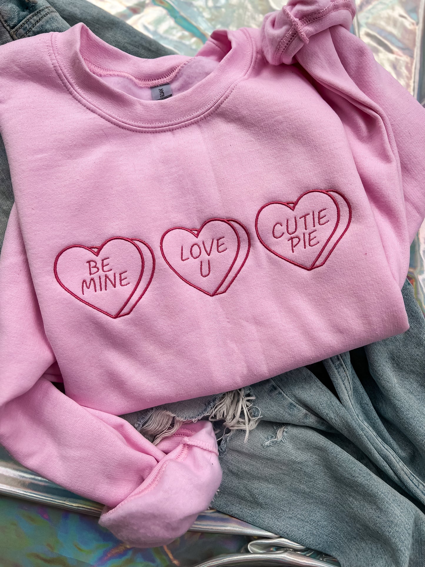 Pink Candy Heart Sweatshirt