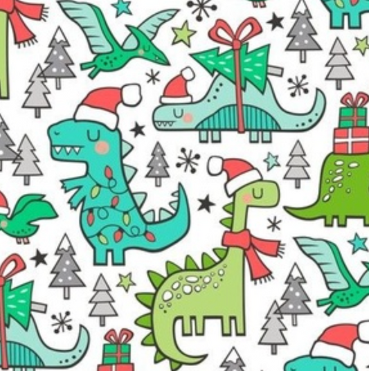 Christmas Dinosaurs Bandana