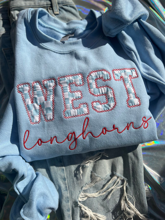 WEST Longhorns Embroidered Sweatshirt