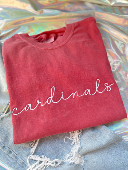 Cardinals Cursive Tshirt