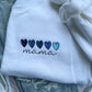 Blue Mama Embroidered Heart Sweatshirt