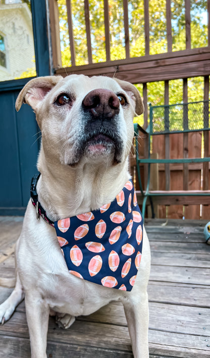 Navy Footballs Bandana