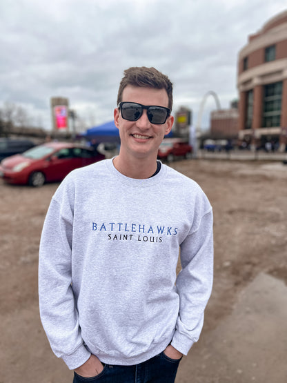 Embroidered STL Football Crewneck