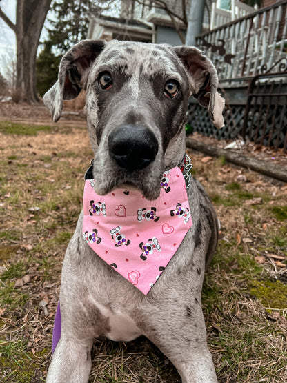 Pink Valentines Dogs Bandana
