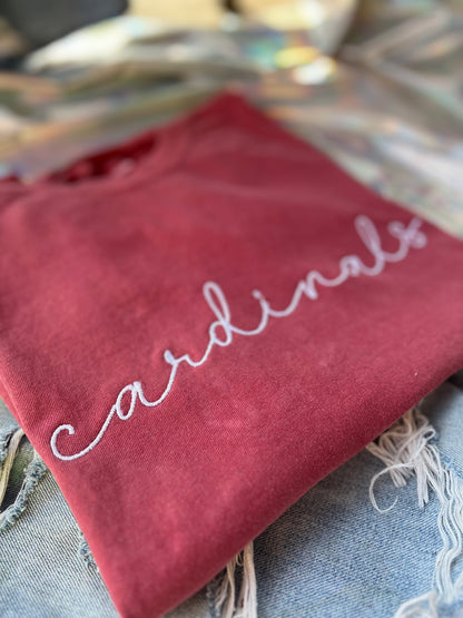 Cardinals Cursive Tshirt